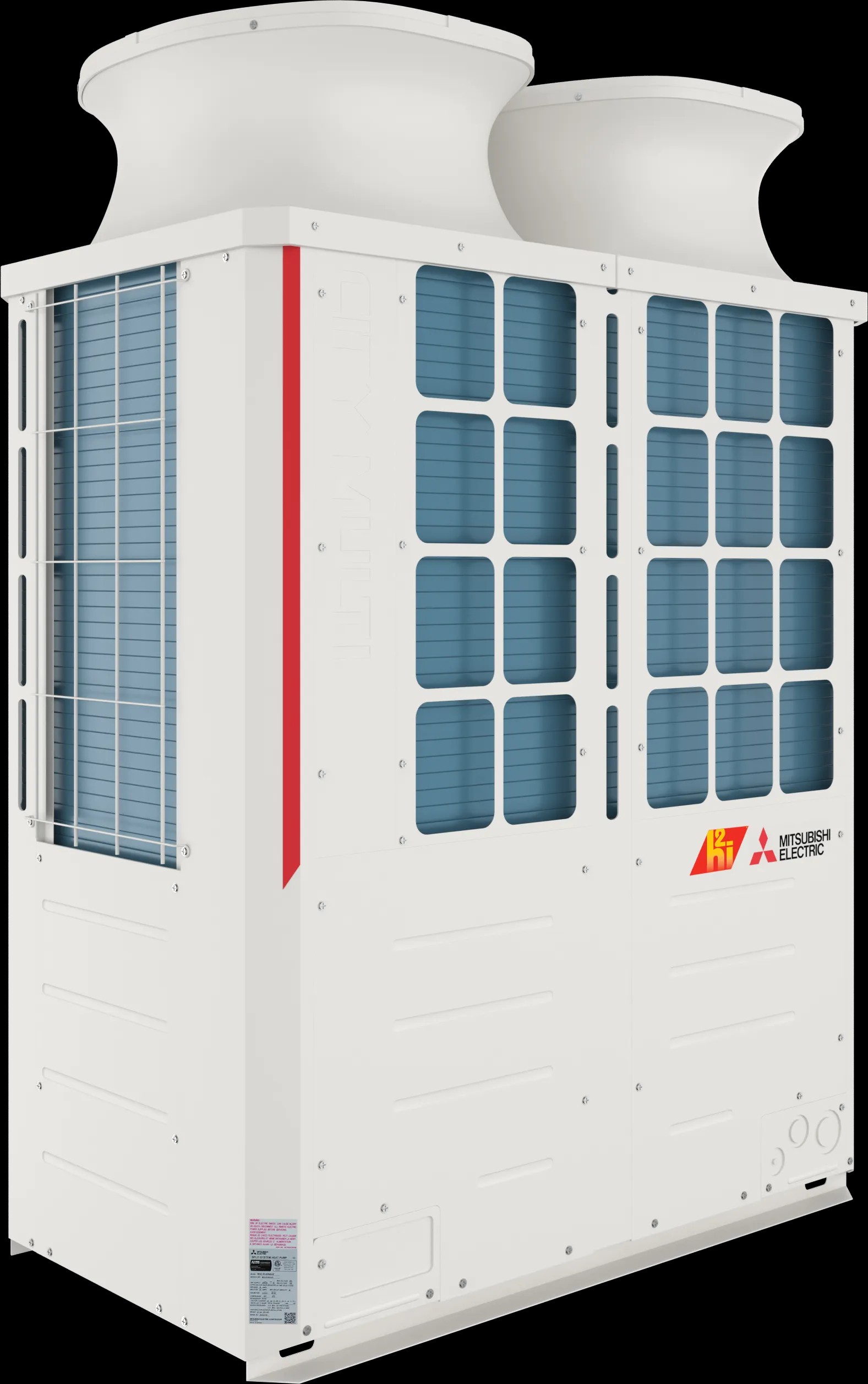 Hyper-heating heat pump PUHY-HP left side