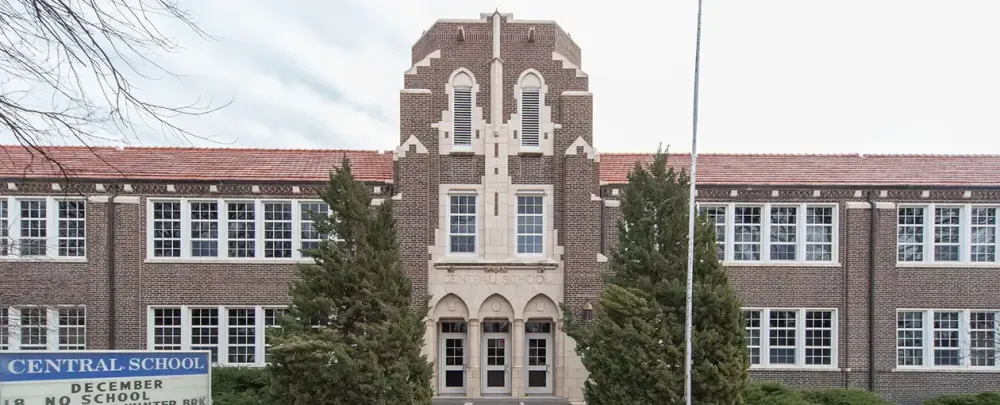 Dodge City Schools architecture house building brick family home window outdoors old urban facade sky exterior city traditional construction tree expression street