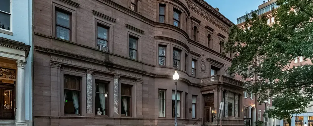 The Garrett-Jacobs Mansion architecture building city house street window old facade urban travel town outdoors home victorian apartment family classic square wall