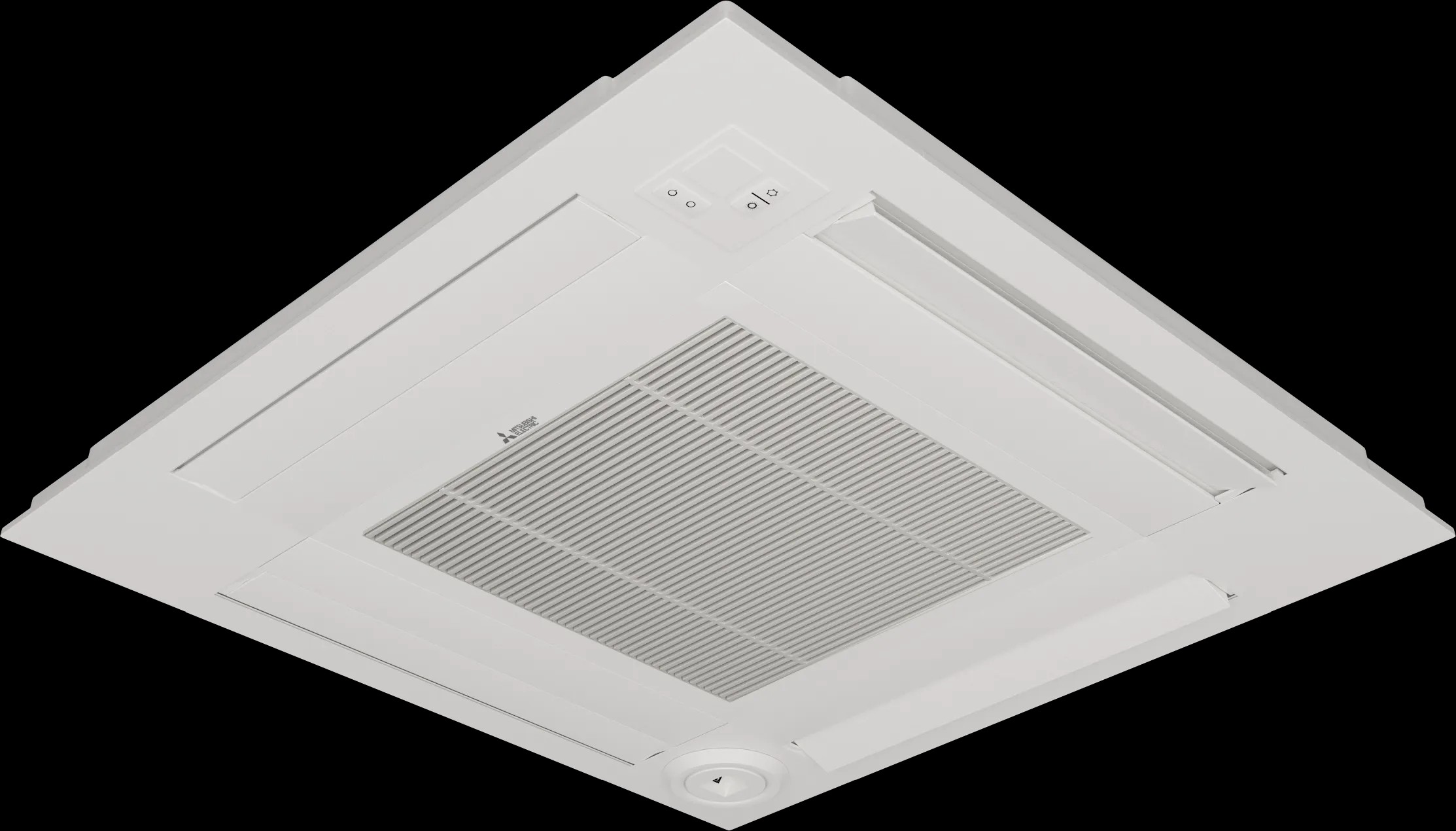 Four-way ceiling cassette side view
