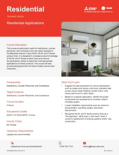 residential-applications-training-flyer cover preview