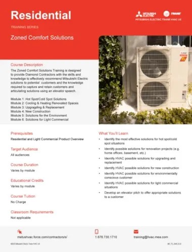  residential-zoned-comfort-solutions-training-flyer cover preview