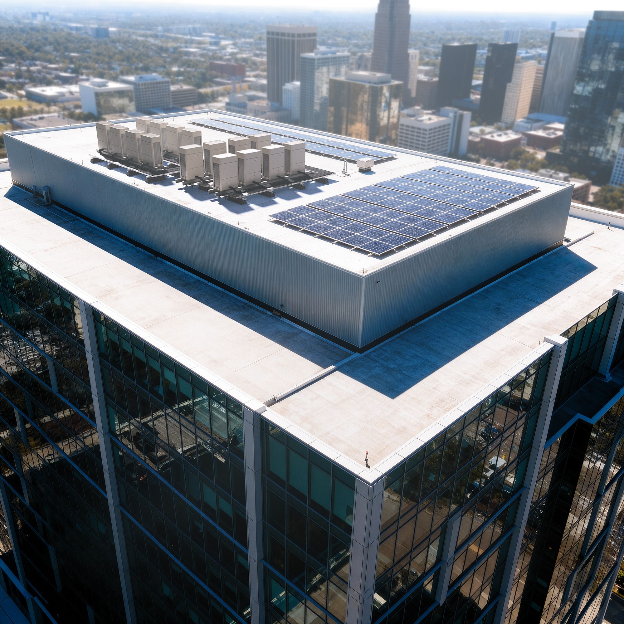 CITY Multi solar panel on city building