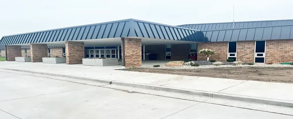 Franklin Park Middle School architecture building roof house garage window expression construction exterior facade modern museum glass items business urban industry home outdoors sky