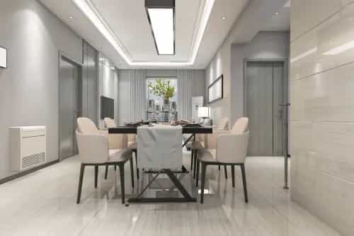 Hospitality and Large Hotels indoors contemporary table chair room luxury window inside minimalist seat family spacious ceiling dining room parquet apartment