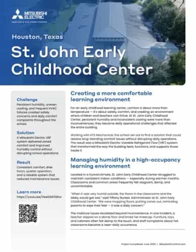 preview of st. john early childhood center case study by mitsubishi electric